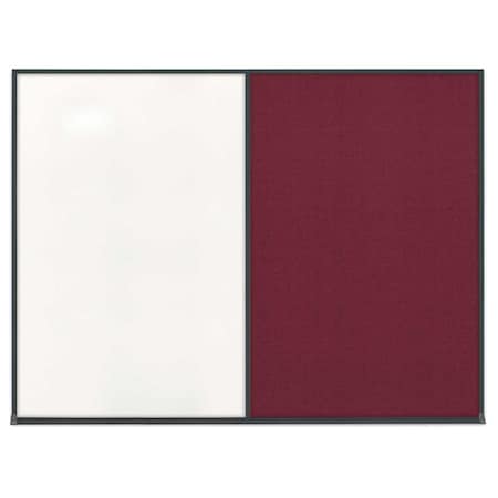 United Visual Products Triple Door Radius Plus Corkboard, 96" x UV8006PLUS-WHITE-SURF